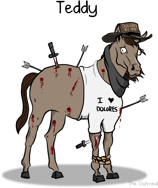 The Characters Of Westworld Beautifully Reimagined - Westworld Characters As Horses - Free Transparent PNG Clipart Images Download. - Horse Transparent PNG Free Download