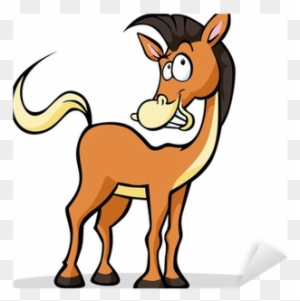 Aufkleber Coole Lustige Cartoon Pferd Stehend Und Lächelnd - Horse Smiling Cartoon - Free Transparent PNG Clipart Images Download. - Horse Transparent PNG Free Download