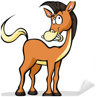 Aufkleber Coole Lustige Cartoon Pferd Stehend Und Lächelnd - Horse Smiling Cartoon - Free Transparent PNG Clipart Images Download. - Horse Transparent PNG Free Download