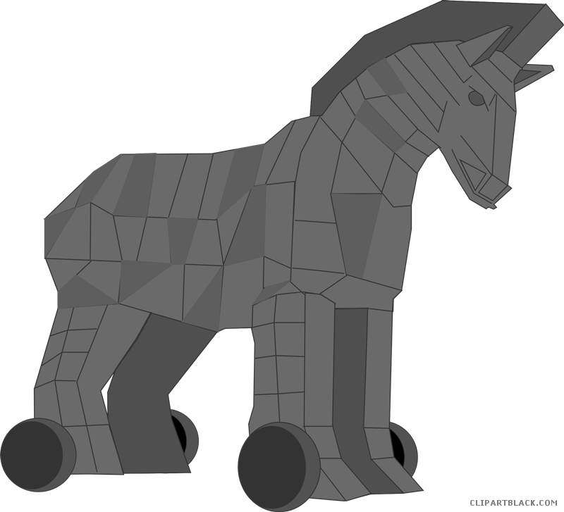 Trojan Horse Animal Free Black White Clipart Images - Hölzernes Trojan Horse Grußkarte - Free Transparent PNG Clipart Images Download. - Horse Transparent PNG Free Download