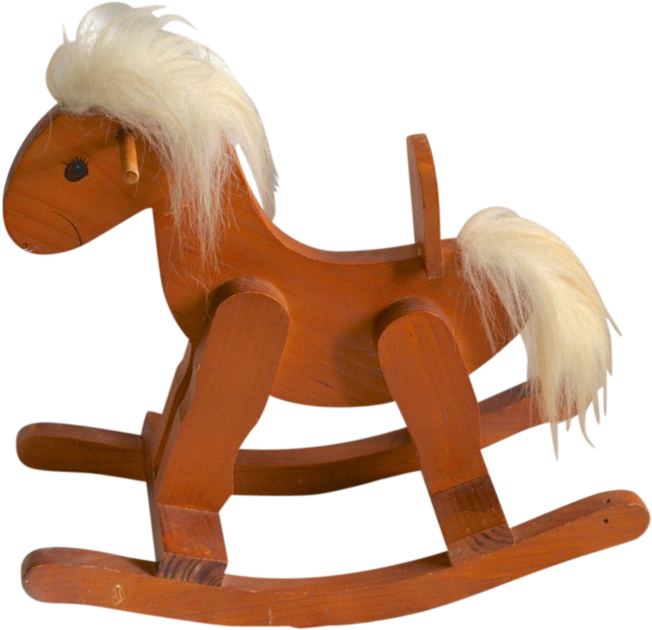 Folk Art Style Solid Wood Rocking Horse With Furry - Rocking Horse No Background - Free Transparent PNG Clipart Images Download. - Horse Transparent PNG Free Download