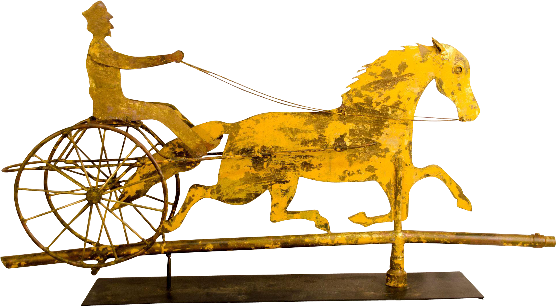 Sheet Copper Horse, Sulky And Driver Weathervane - Horse And Buggy - Free Transparent PNG Clipart Images Download. - Horse Transparent PNG Free Download
