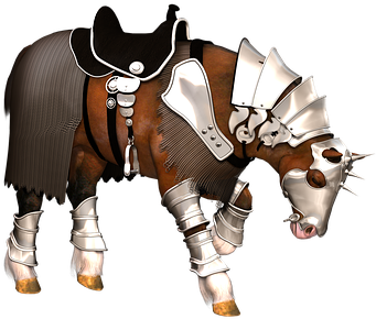 Horse Armor Medieval Brown Silver 3d Png H - Horse - Free Transparent PNG Clipart Images Download. - Horse Transparent PNG Free Download