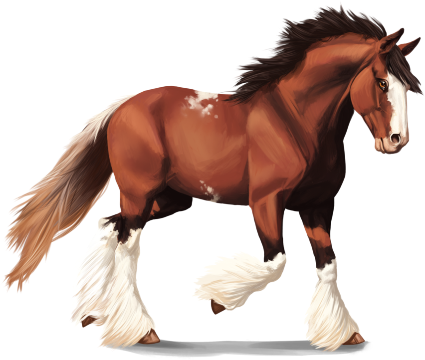 Clydesdale Horse By Memuii - Animal Jam Clydesdale Horses - Free Transparent PNG Clipart Images Download. - Horse Transparent PNG Free Download