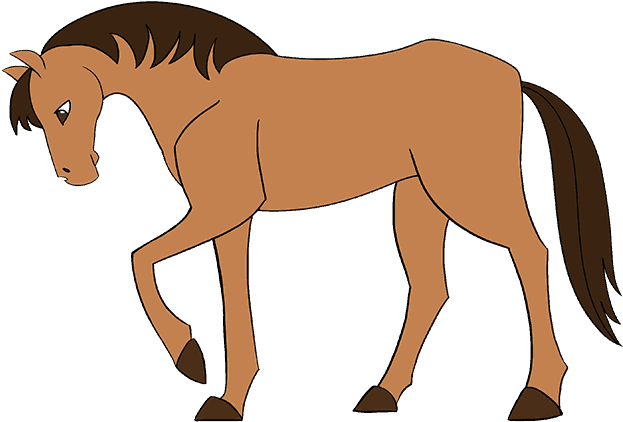 How To Draw Simple Horse - Cartoon Horse Easy To Draw - Free Transparent PNG Clipart Images Download. - Horse Transparent PNG Free Download