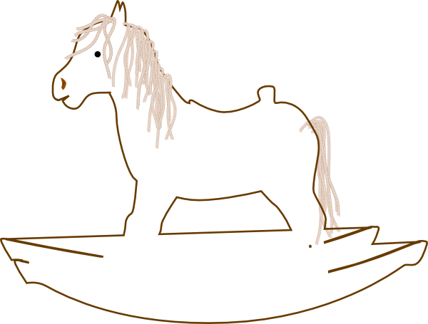 Free Vector Rocking Horse Outline Clip Art - Rocking Horse Clip Art - Free Transparent PNG Clipart Images Download. - Horse Transparent PNG Free Download