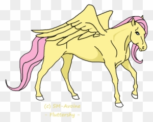 Fluttershy Horse Form By Sm-avoine - Mlp Fluttershy As Hoerse - Free Transparent PNG Clipart Images Download. - Horse Transparent PNG Free Download