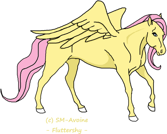 Fluttershy Horse Form By Sm-avoine - Mlp Fluttershy As Hoerse - Free Transparent PNG Clipart Images Download. - Horse Transparent PNG Free Download