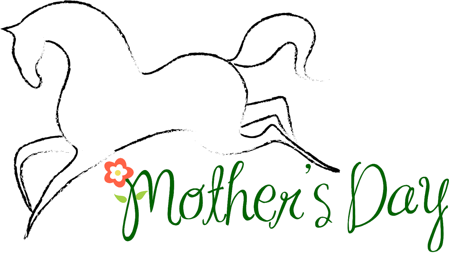 Free Horse Themed Mother's Day Clipart - Mother's Recipes: A Blank Recipe Book To Write Your - Free Transparent PNG Clipart Images Download. - Horse Transparent PNG Free Download