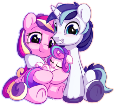 A Proud Horse Family Portrait - Princess Cadence Shining Armor And Flurry Heart - Free Transparent PNG Clipart Images Download. - Horse Transparent PNG Free Download