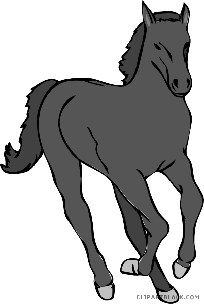 Running Horse Animal Free Black White Clipart Images - Horse Clip Art - Free Transparent PNG Clipart Images Download. - Horse Transparent PNG Free Download