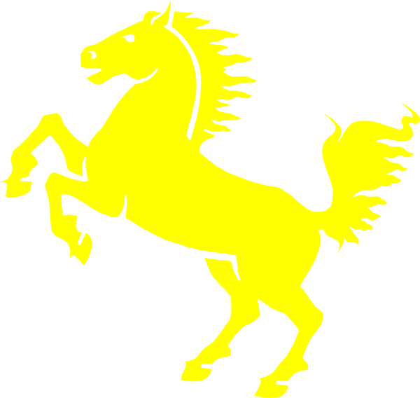 Yellow Mustang Clip Art At Clker - Blue And Yellow Horse - Free Transparent PNG Clipart Images Download. - Horse Transparent PNG Free Download