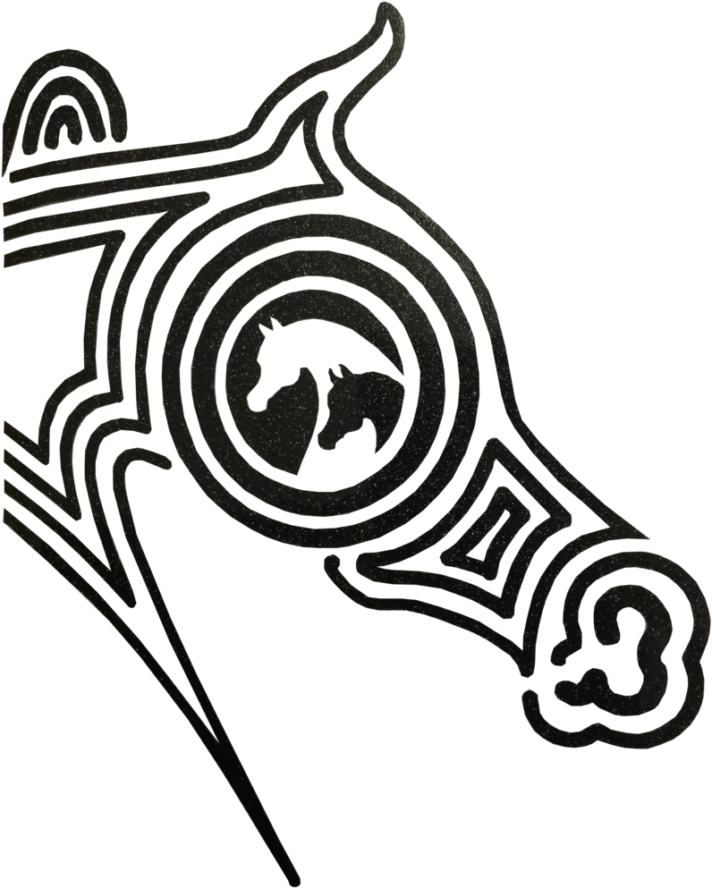 Arabian Half Maze Horse Head-blk Glitter - Arabian Horse - Free Transparent PNG Clipart Images Download. - Horse Transparent PNG Free Download