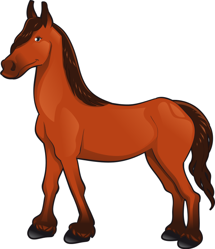 Free Brown Horse Clip Art - Wow Wall Wow01432 Animal Wall Mural - Farm Family - Free Transparent PNG Clipart Images Download. - Horse Transparent PNG Free Download
