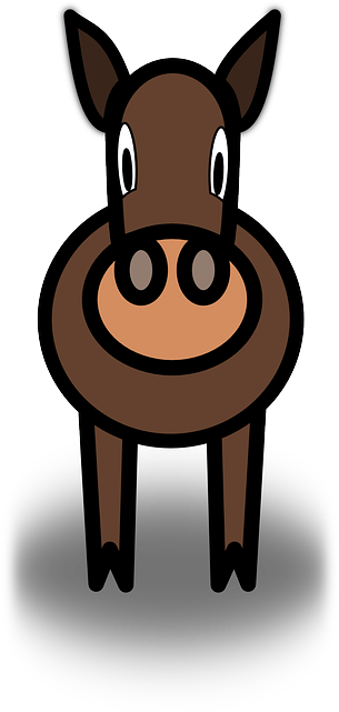 Simple Cartoon Horse Svg Clip Arts 282 X 589 Px - Horse - Free Transparent PNG Clipart Images Download. - Horse Transparent PNG Free Download