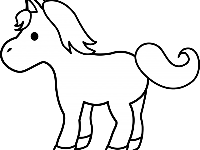 Pony Clipart Animalsblack - Baby Horse Clipart Black And White - Free Transparent PNG Clipart Images Download. - Horse Transparent PNG Free Download