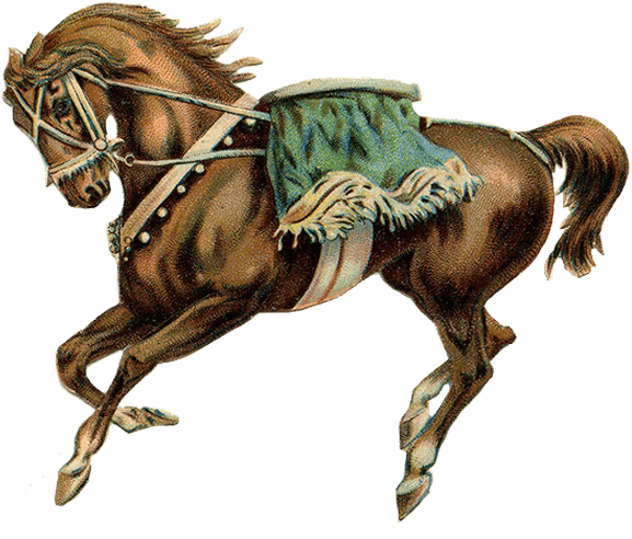 Circus Horse Green Saddle - Vintage Carousel Horse Png Transparent PNG - 586x600 - Free Download on - Horse Transparent PNG Free Download