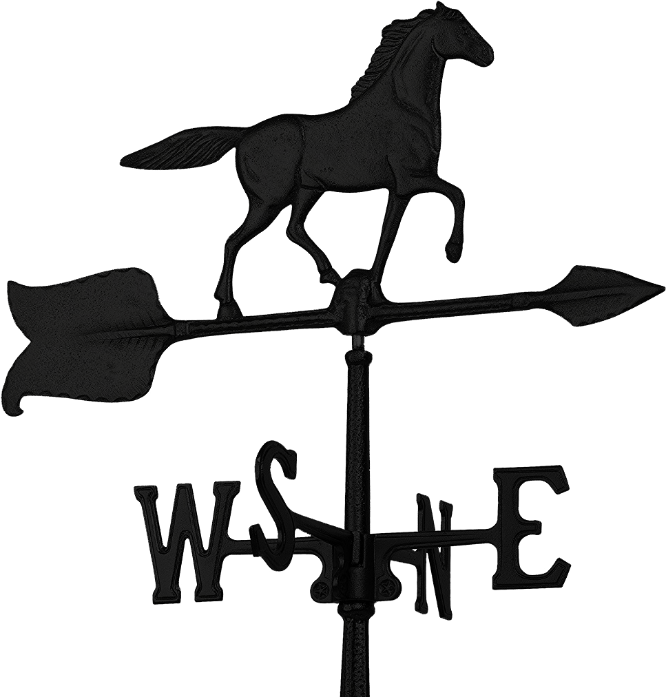 Black Horse Weathervane For Sheds And Garages In Pa - Whitehall Products 24" Eagle Accent Weather Station - Free Transparent PNG Clipart Images Download. - Horse Transparent PNG Free Download