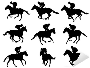Racing Horses And Jockeys Silhouettes - Jockey - Free Transparent PNG Clipart Images Download. - Horse Transparent PNG Free Download