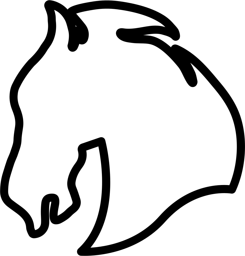 Horse Head Facing Left Outline Variant Comments - Horse Outlines Transparents - Free Transparent PNG Clipart Images Download. - Horse Transparent PNG Free Download