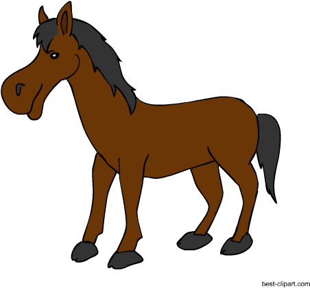 Horse, Free Farm Animal Clip Art Image - Cowboy - Free Transparent PNG Clipart Images Download. - Horse Transparent PNG Free Download