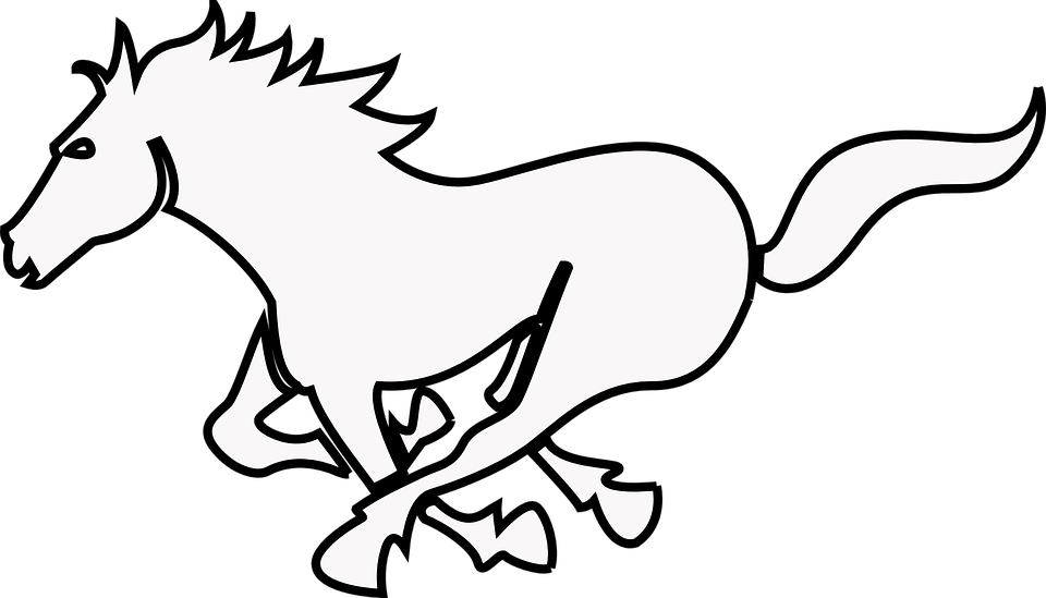 Running Horse Outline Clip Art - Outline Of A Horse Running - Free Transparent PNG Clipart Images Download. - Horse Transparent PNG Free Download