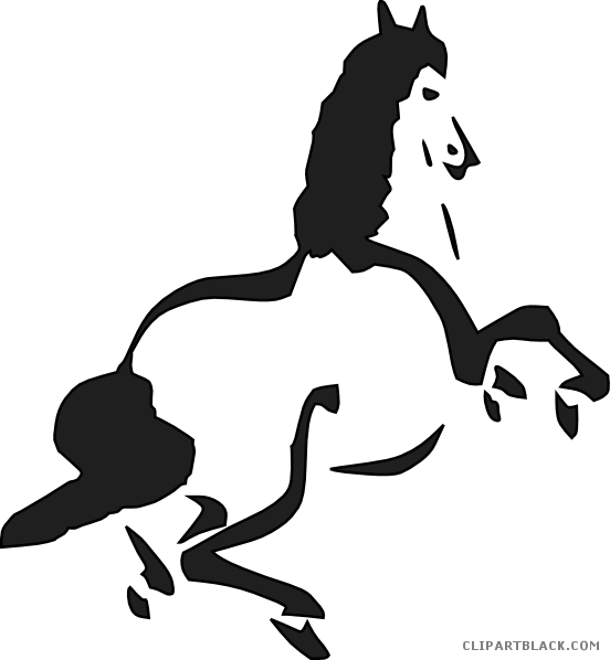 Running Horse Animal Free Black White Clipart Images - Horse Clip Art - Free Transparent PNG Clipart Images Download. - Horse Transparent PNG Free Download
