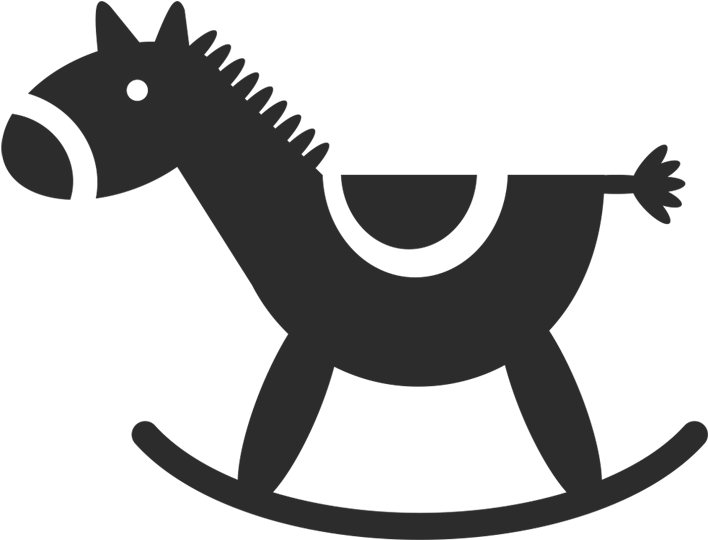 Gray Rocking Horse Clip Art Images Gallery - Car Stickers Baby Rocking Horse Sticker - Free Transparent PNG Clipart Images Download. - Horse Transparent PNG Free Download