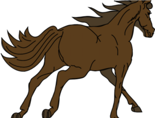 Horse Clipart Light Brown - Horse Running Away Round Ornament - Free Transparent PNG Clipart Images Download. - Horse Transparent PNG Free Download