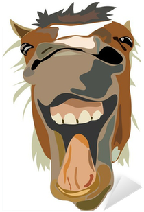 Vector Illustration Of The Laughing Horse Sticker • - Caballo Riendo - Free Transparent PNG Clipart Images Download. - Horse Transparent PNG Free Download