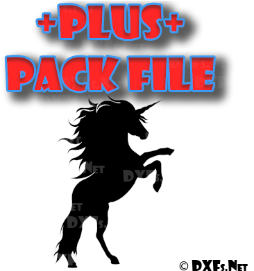 Dxf336-p Unicorn Horse Standing Rearing Silhouette - Autocad Dxf - Free Transparent PNG Clipart Images Download. - Horse Transparent PNG Free Download