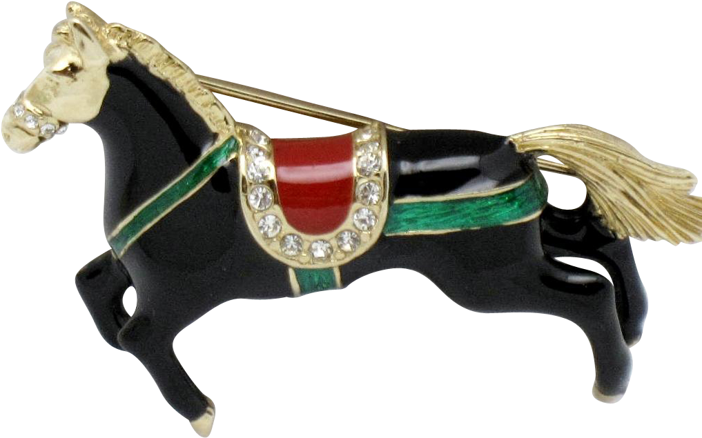 Early Ciner Vintage Circus Horse Figural Brooch Pin - Stallion - Free Transparent PNG Clipart Images Download. - Horse Transparent PNG Free Download