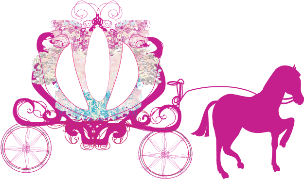 Princess Horse And Buggy Wheelchair Costume Child's - Horse Drawn Princess Carriage Clipart Transparent Background - Free Transparent PNG Clipart Images Download. - Horse Transparent PNG Free Download
