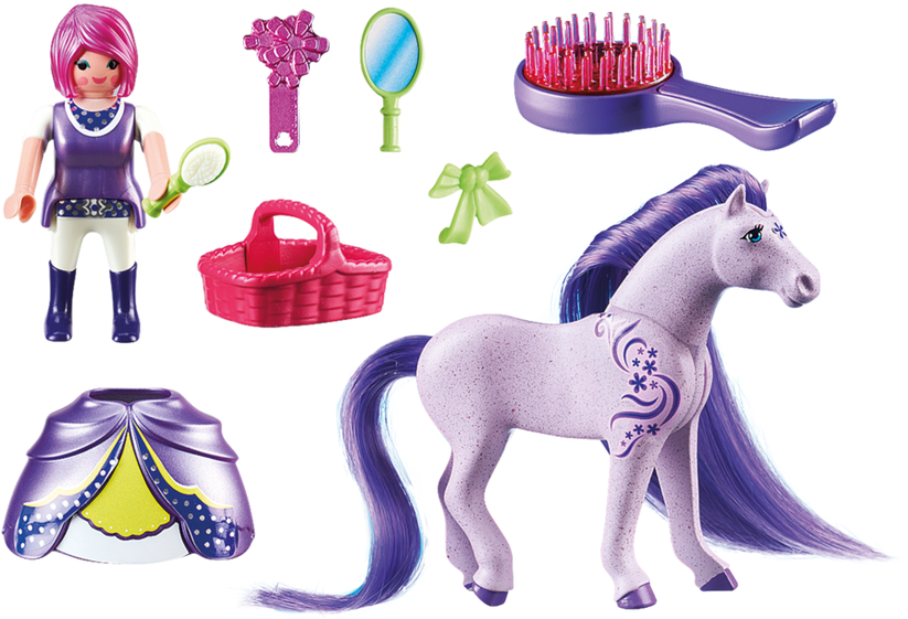 Playmobil Princess Viola With Horse - Playmobil 6167 Princess Viola - Free Transparent PNG Clipart Images Download. - Horse Transparent PNG Free Download