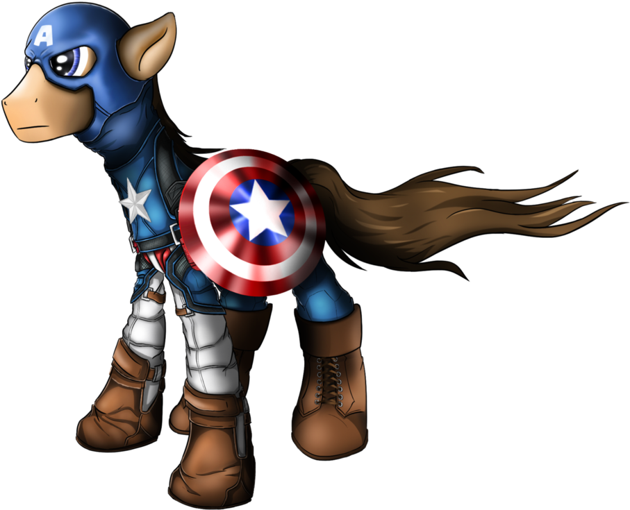 Captain America By Flamevulture17 - Captain America In A Horse - Free Transparent PNG Clipart Images Download. - Horse Transparent PNG Free Download