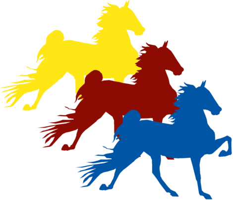Tri-color Saddlebred Fabric By Horsefly On Spoonflower - Horse Fabric - Tri-color Saddlebred Custom Fabric - Free Transparent PNG Clipart Images Download. - Horse Transparent PNG Free Download
