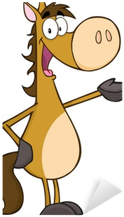 Happy Horse Cartoon Mascot Character Sticker • Pixers® - Pferd Sprechblase - Free Transparent PNG Clipart Images Download. - Horse Transparent PNG Free Download