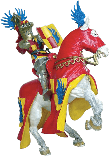 Horse With Red Robes And Blue Wings - Safari Ltd Knight With Blue Wings Transparent PNG - 555x555 - Free Download on - Horse Transparent PNG Free Download