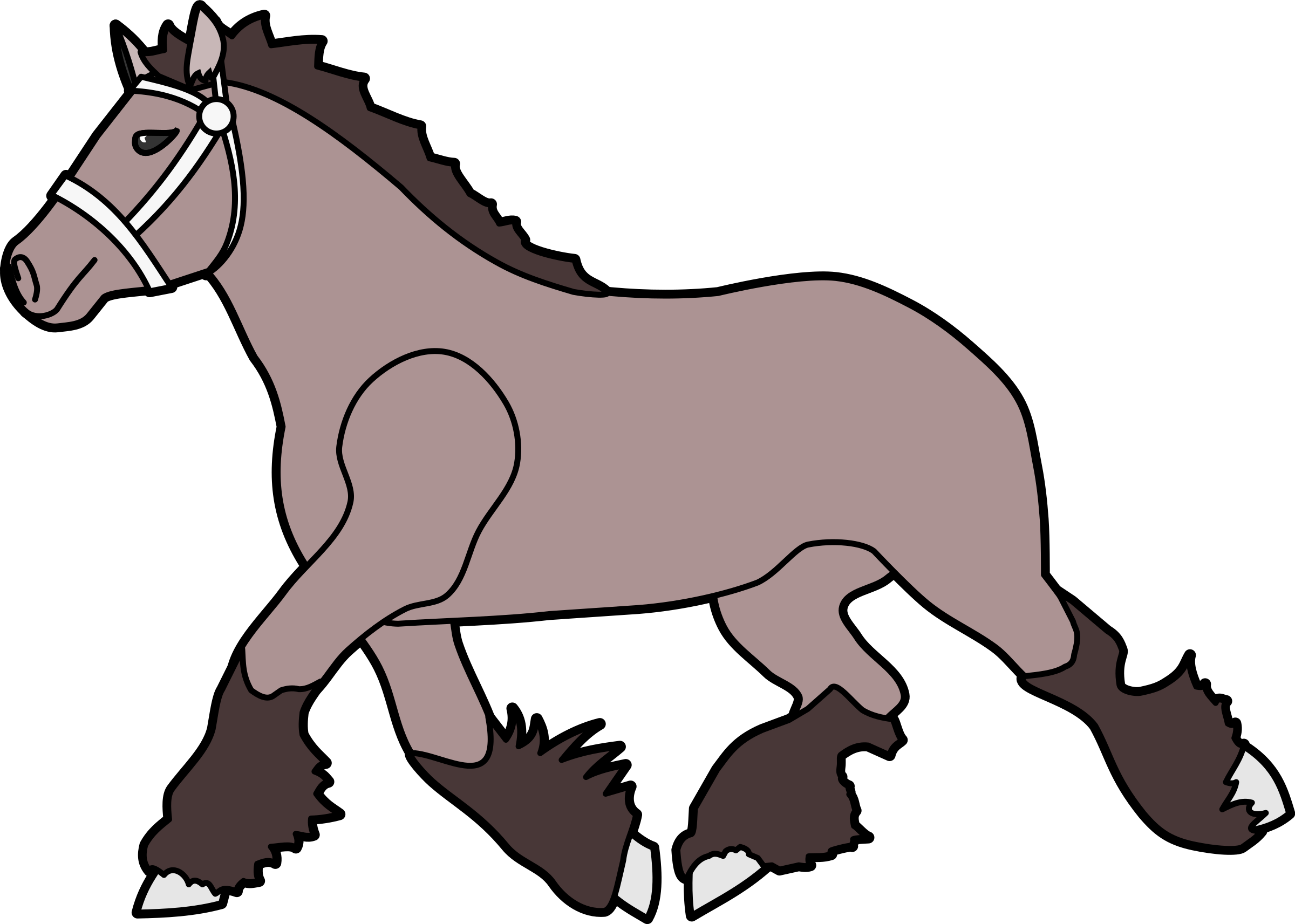 Free Horse - Brown Clydesdale Horse Shower Curtain - Free Transparent PNG Clipart Images Download. - Horse Transparent PNG Free Download