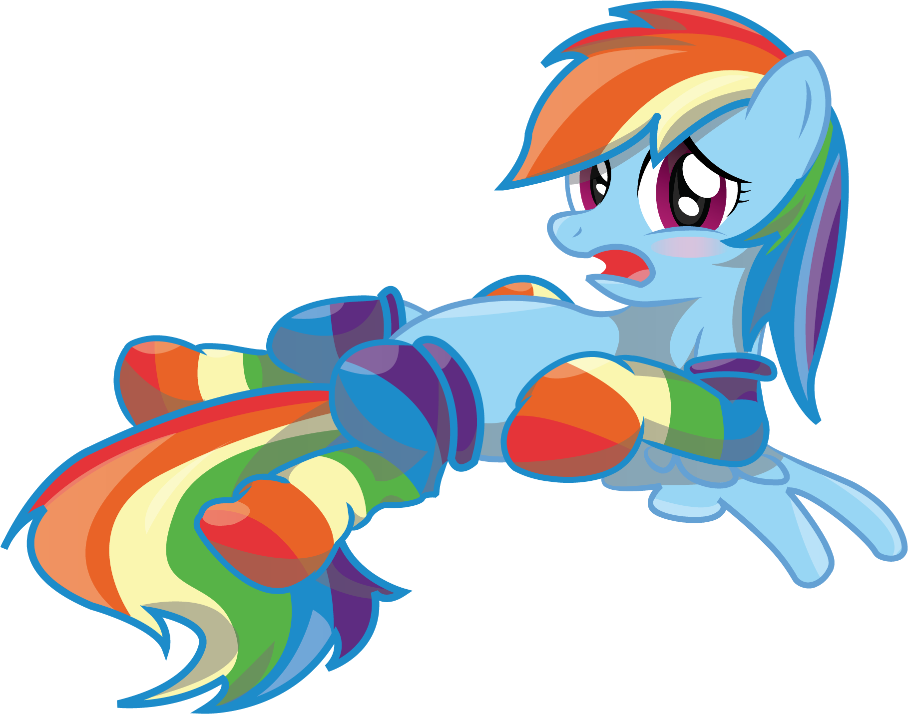 Rainbow Dash Rarity Fluttershy Mammal Cartoon Vertebrate - Rainbow Dash - Free Transparent PNG Clipart Images Download. - Horse Transparent PNG Free Download