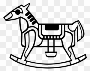 Toy Rocking Horse Child Drawing Christmas - Toy Outline - Free Transparent PNG Clipart Images Download. - Horse Transparent PNG Free Download