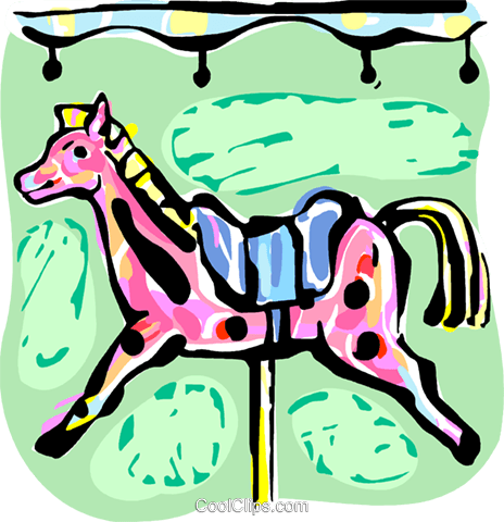 Merry Go Round Horse Royalty Free Vector Clip Art Illustration - Merry Go Round Horse Royalty Free Vector Clip Art Illustration - Free Transparent PNG Clipart Images Download. - Horse Transparent PNG Free Download