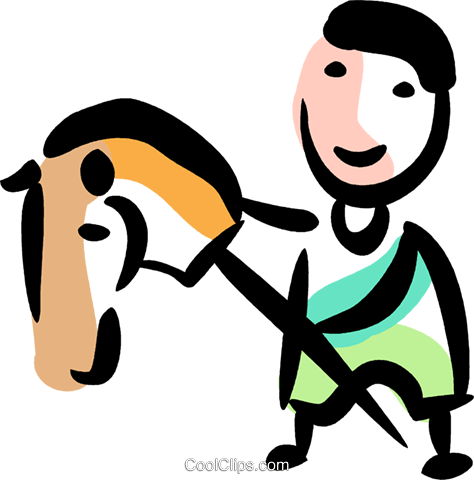 Hobby Horses Royalty Free Vector Clip Art Illustration - Clip Art - Free Transparent PNG Clipart Images Download. - Horse Transparent PNG Free Download