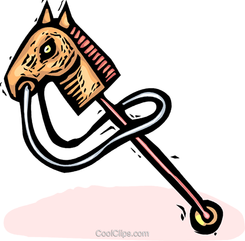 Hobby Horse Royalty Free Vector Clip Art Illustration - Illustration - Free Transparent PNG Clipart Images Download. - Horse Transparent PNG Free Download