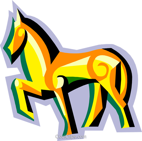 Stylized Horse Royalty Free Vector Clip Art Illustration - Stylized Horse Royalty Free Vector Clip Art Illustration - Free Transparent PNG Clipart Images Download. - Horse Transparent PNG Free Download