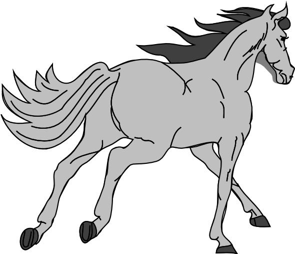 Gray Horse Clipart - Horse Clip Art Free - Free Transparent PNG Clipart Images Download. - Horse Transparent PNG Free Download