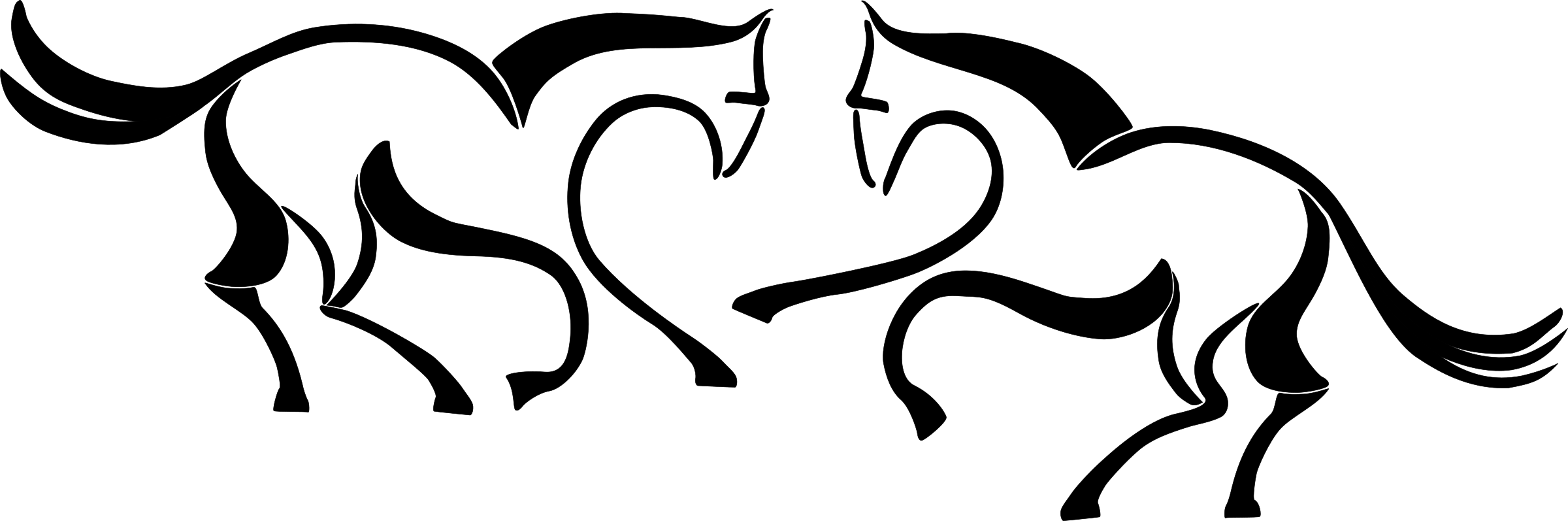 This Free Icons Png Design Of Playing Horses Transparent PNG - 2400x797 - Free Download on - Horse Transparent PNG Free Download
