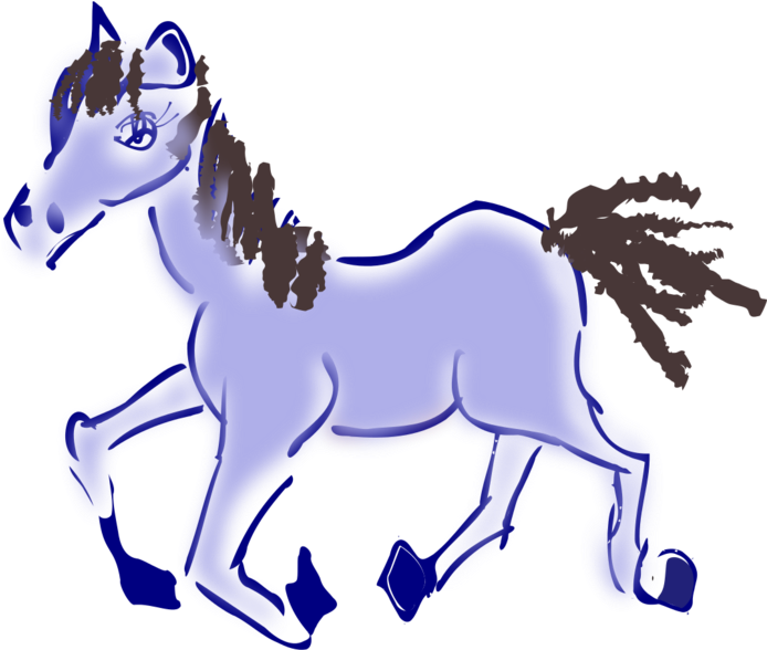 Cartoon Horse Clipart - Purple Pony Shower Curtain Transparent PNG - 700x587 - Free Download on - Horse Transparent PNG Free Download