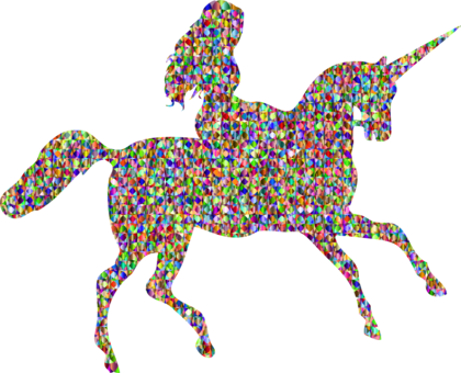 Equestrian Unicorn Horse Silhouette Trail Riding - Fairy And Unicorn Silhouette Transparent PNG - 420x340 - Free Download on - Horse Transparent PNG Free Download