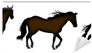 Silhouette Of Horses Standing, Trotting, And Galloping - Horse - Free Transparent PNG Clipart Images Download. - Horse Transparent PNG Free Download